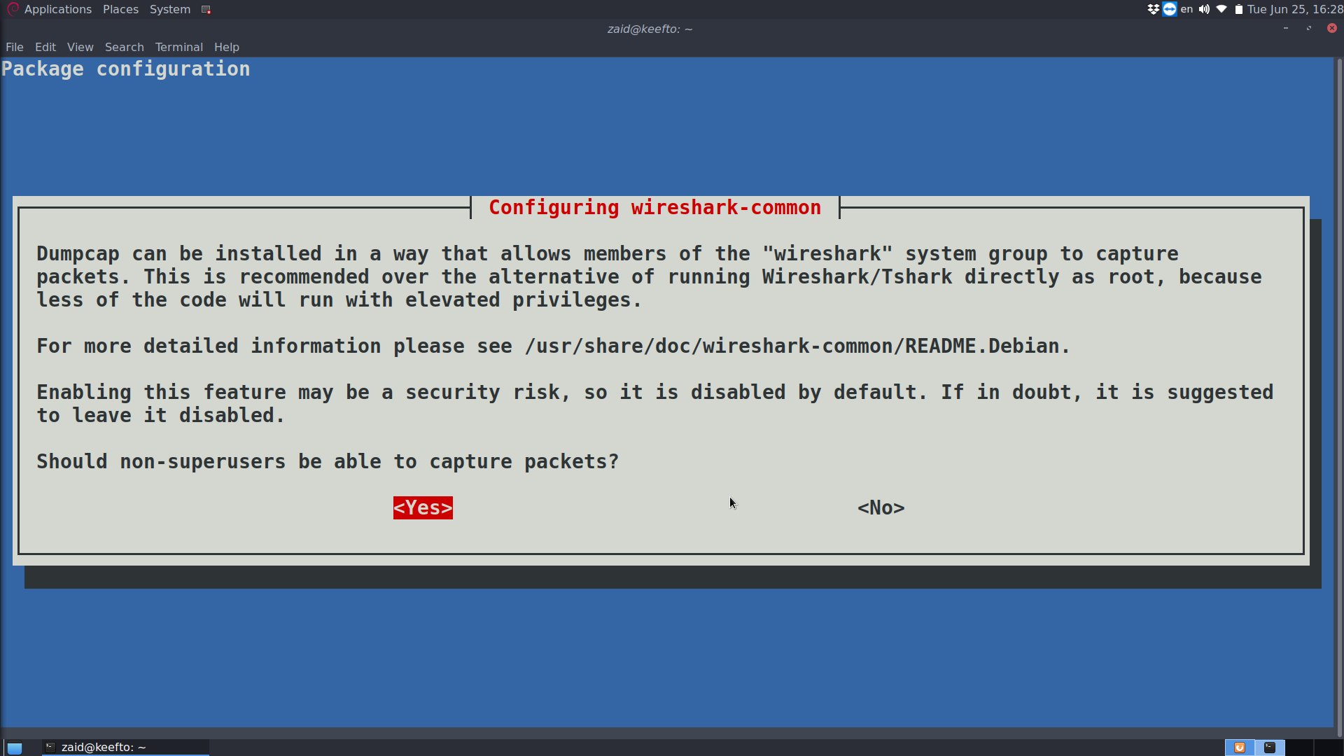 install wireshark ubuntu command line